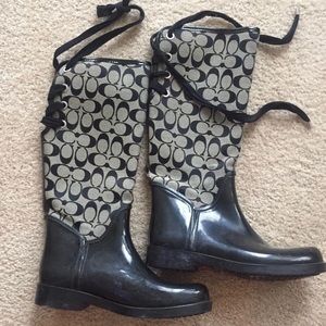 Coach rain boots Tristee  size 9